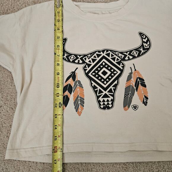 Arait Cropped Bullhead Feather Tee - Relaxed Fit XS - Picture 7 of 8